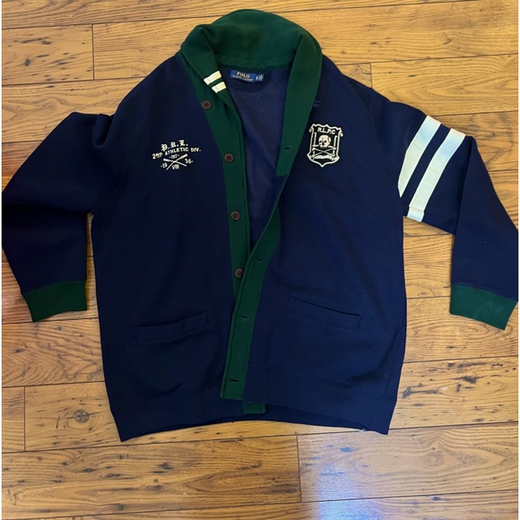 Polo Ralph Lauren Other - Ralph Lauren Varsity Heavyweight Shawl Collar Sweater Jacket - XL